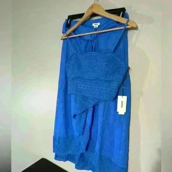 NWT Jason Wu Royal Blue Eyelet Linen - Picture 7 of 12